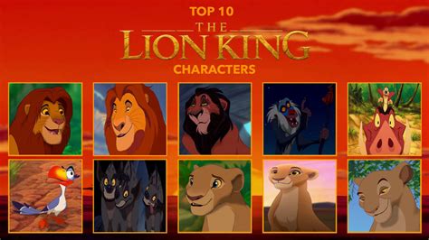 Characters in The Lion King .